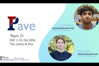 ESE 1110, Team 21, Pave