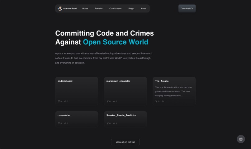 Dev Portfolio – screenshot 4