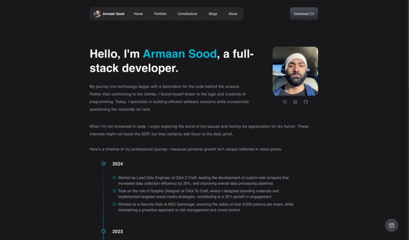 Dev Portfolio – screenshot 6