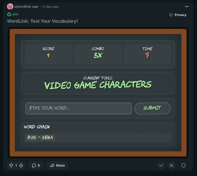 Wordlink – screenshot 1
