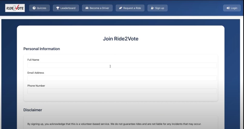 Ride2Vote – screenshot 2