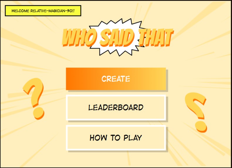Who said that – screenshot 1