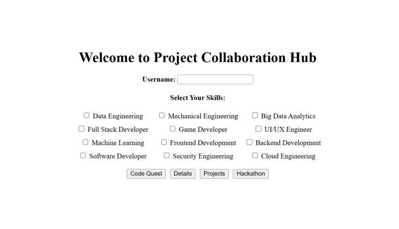 PROJECT COLLABORATION HUB – screenshot 1