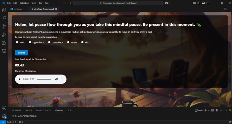 devPace – screenshot 2