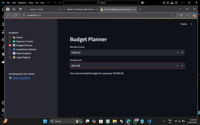 Finovate:Smart Budgeting and Investment Advisor – screenshot 7