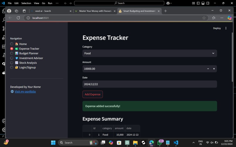 Finovate:Smart Budgeting and Investment Advisor – screenshot 4