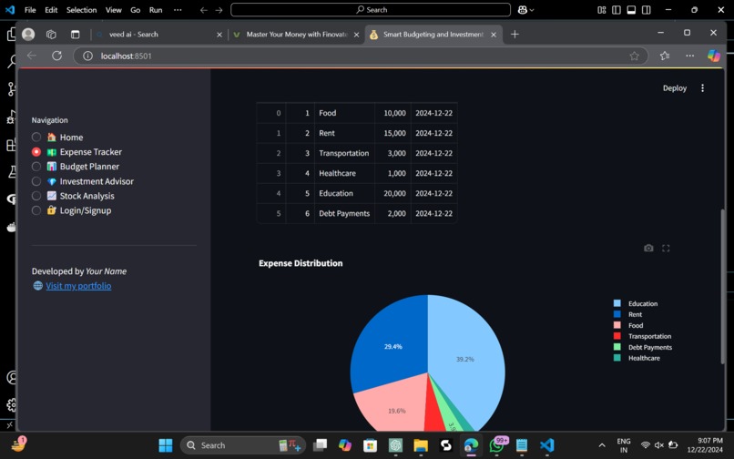 Finovate:Smart Budgeting and Investment Advisor – screenshot 5