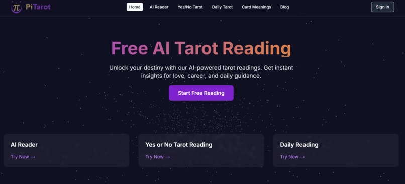 PiTarot – screenshot 1