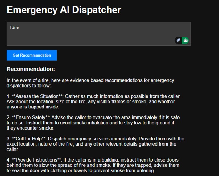 Emergency AI Dispatcher – screenshot 1