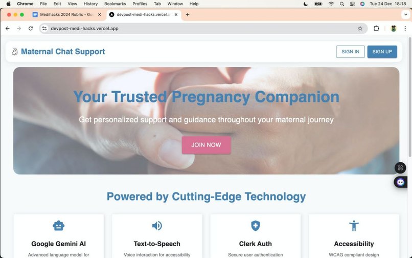 Maternal Chat Support – screenshot 1