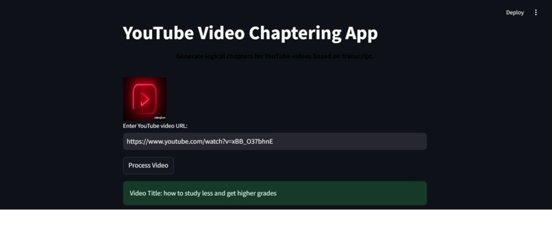 Youtube Video Chaptering  – screenshot 1