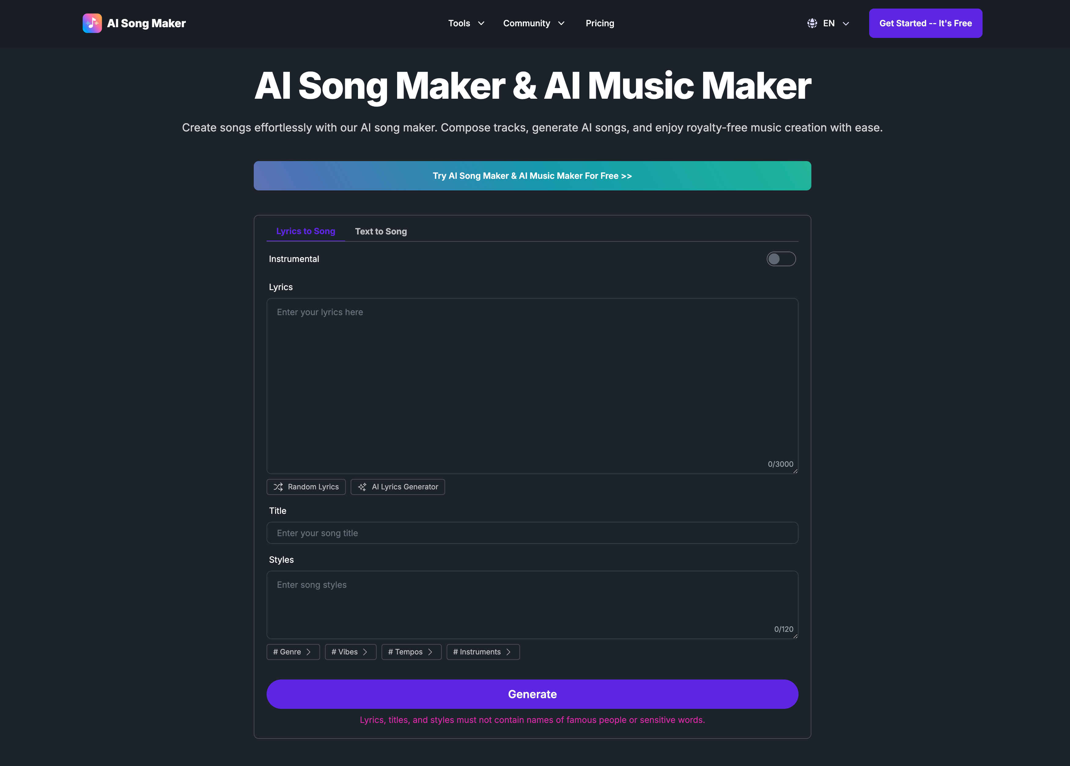 AI Song Maker | Devpost