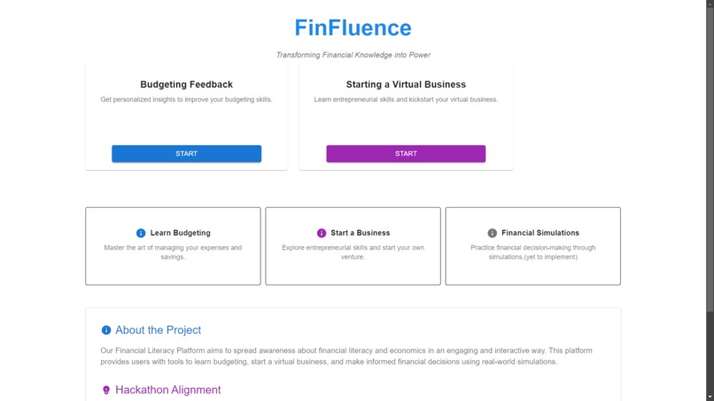 FinFluence – screenshot 1