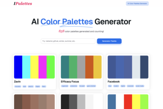 IPalettes - The Ultimate AI Color Palettes Generator