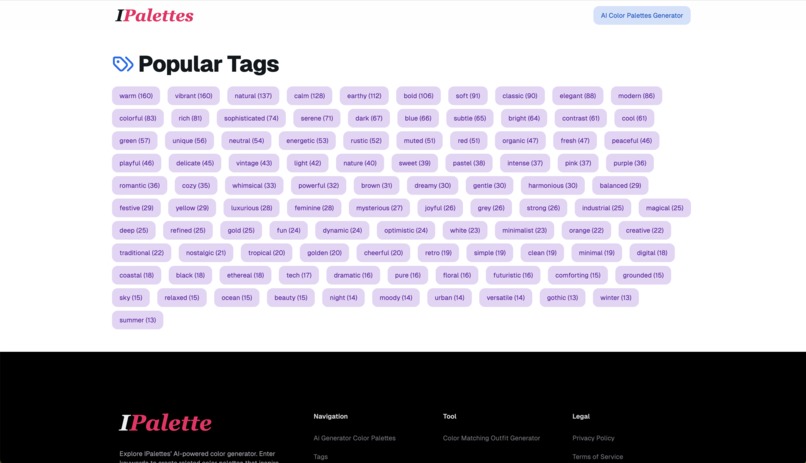 IPalettes - The Ultimate AI Color Palettes Generator – screenshot 7