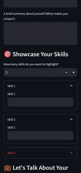 AI-Driven Resume Builder for Empowering Women – screenshot 2