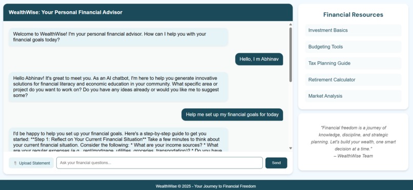 WealthWise – screenshot 1