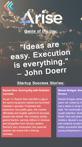 Arise: Student Startup Toolkit – screenshot 4
