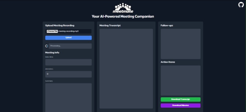 MeetMate: AI-powered virtual meeting assistant – screenshot 3