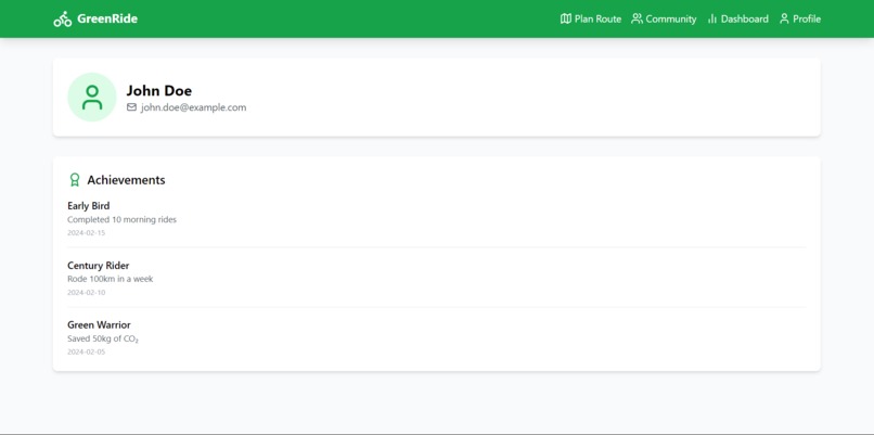 EcoRides – screenshot 1
