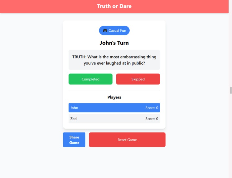 Truth or Dare – screenshot 1