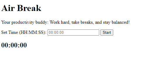 Air Break | Devpost