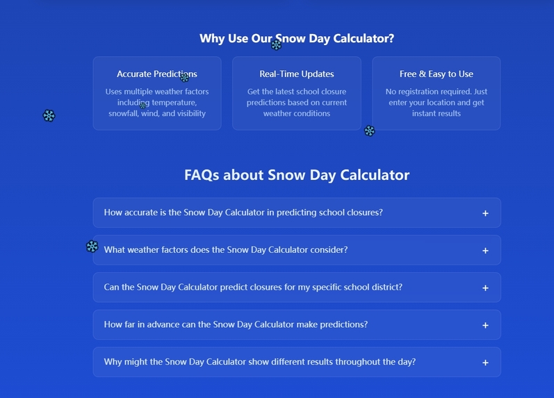 Snow Day Calculator – screenshot 2