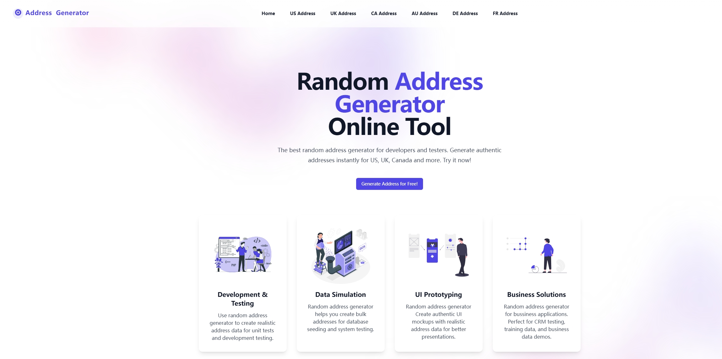 Random address generator devpost