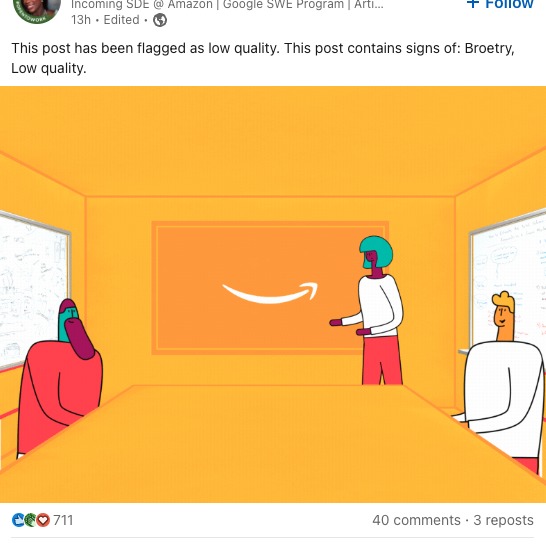 Linkedin Cringe Classifier – screenshot 2