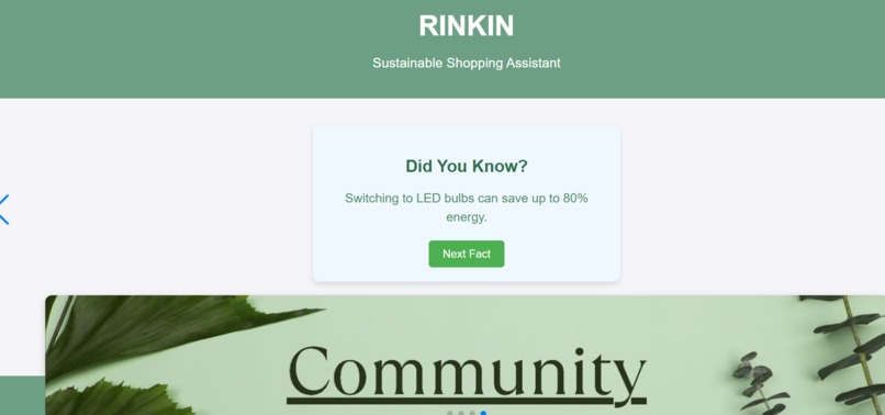 Sustainable shopping assistant – screenshot 1