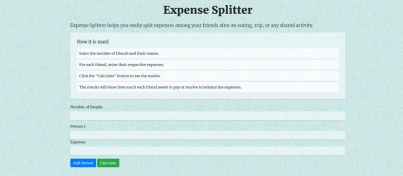 ExpenseSplitter – screenshot 1
