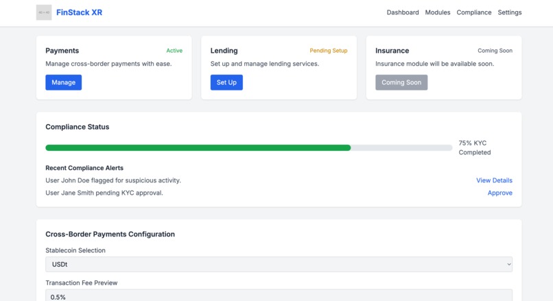 Finstack-XR – screenshot 1