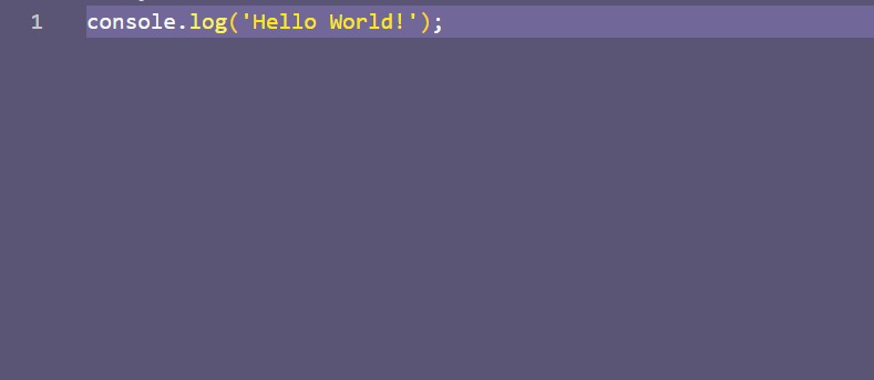 Hello world in javascript  – screenshot 1