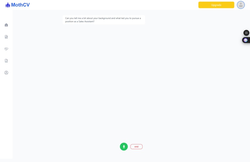 Moth CV – screenshot 1