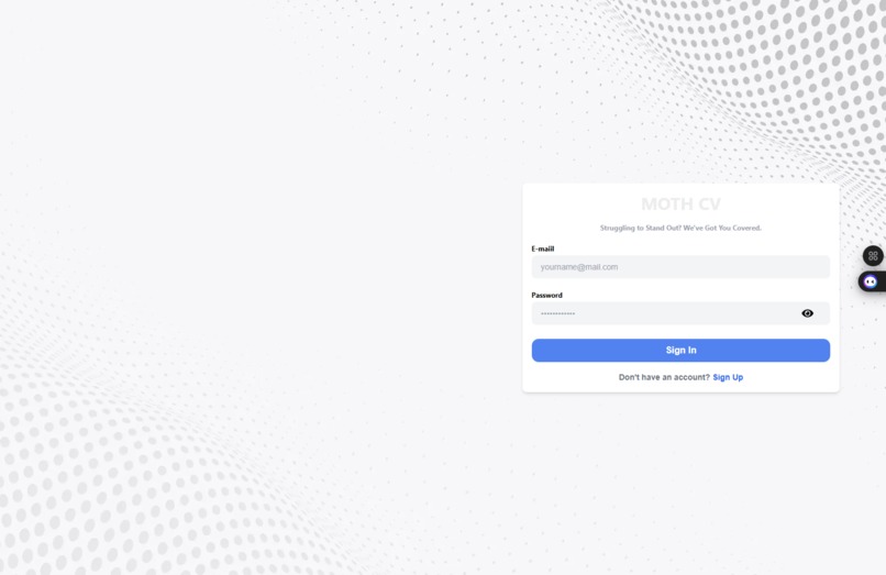 Moth CV – screenshot 7