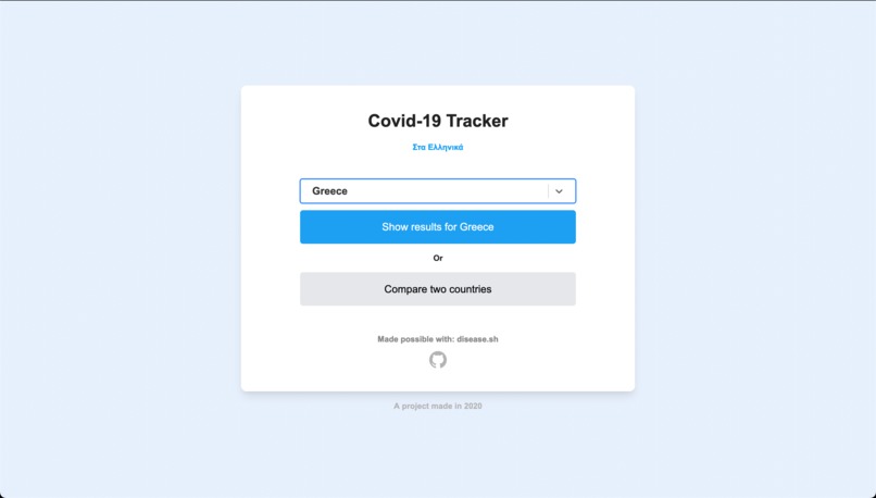 covid19-tracker – screenshot 2