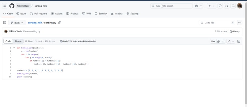 sorting – screenshot 1