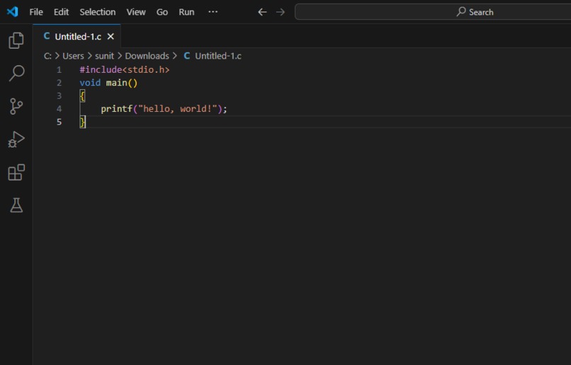 hello world – screenshot 1