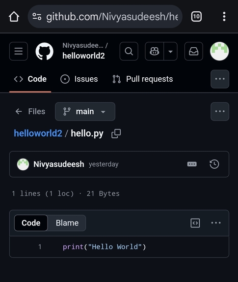 print helloworld – screenshot 1