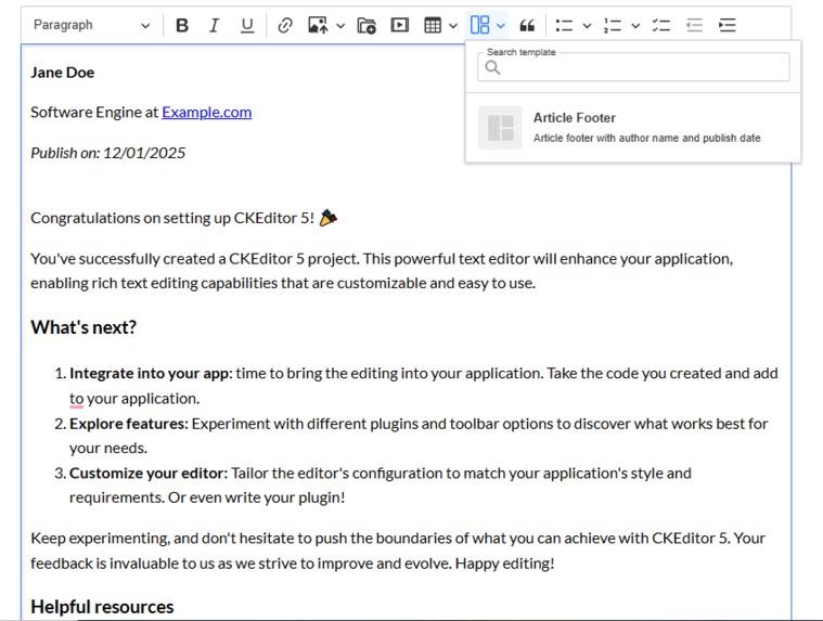 Challenge 4: Add and configure templates – screenshot 1