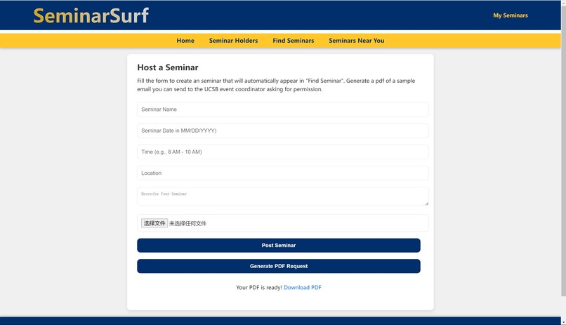 SeminarSurf – screenshot 2