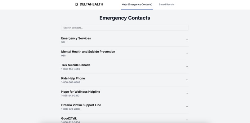 DeltaHealth – screenshot 2