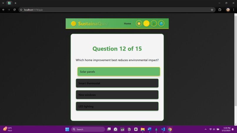 SustainaQuiz – screenshot 2