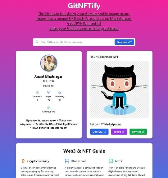 GitNFTify – screenshot 1