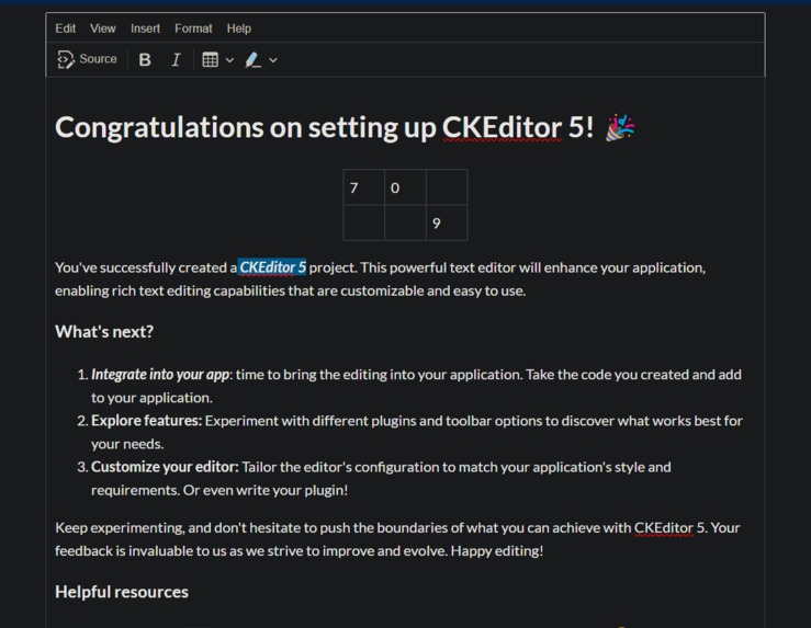 Builder to create a starter project – screenshot 1