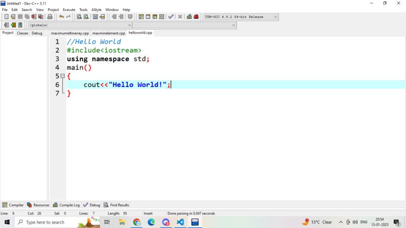Hello World – screenshot 1