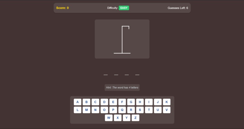 Hangman game – screenshot 3