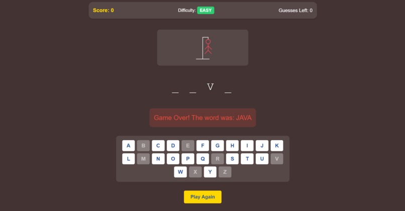 Hangman game – screenshot 4