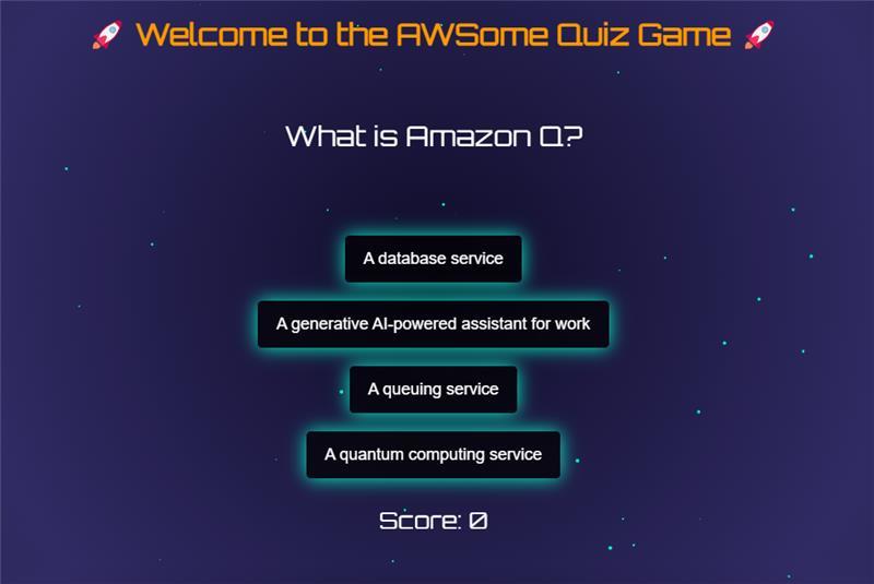 AWSome Quiz Game – screenshot 1