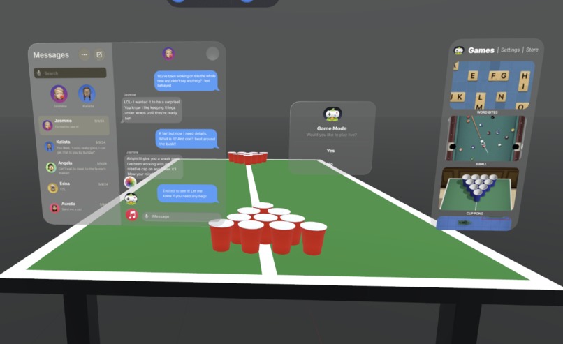 Game Piegon's Cup Pong in Apple Vision OS – screenshot 3